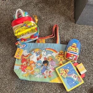 Rainbow Brite Loungefly Mini Backpack Tote Pencil Case Notebook & Cardholder